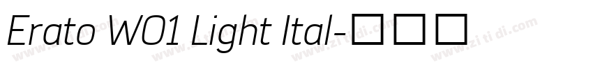 Erato W01 Light Ital字体转换